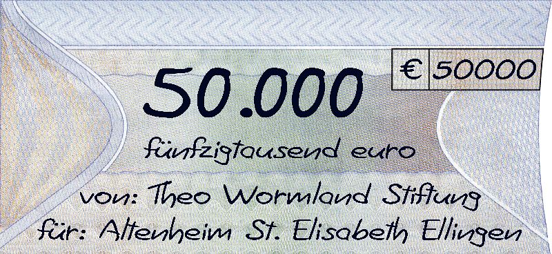 Spende von der Theo Wormland-Stiftung